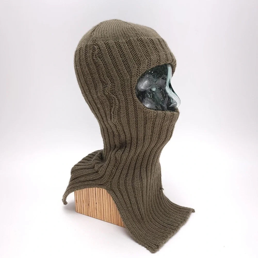 Vintage US Navy Wool Balaclava Face Mask Olive Drab Green NXSX-38058 USN Hood